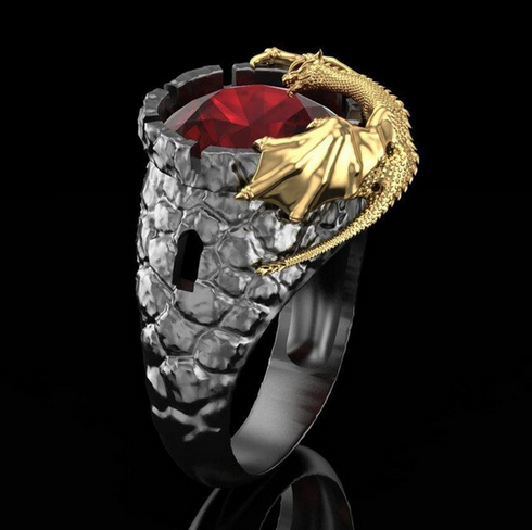 Chevaliere discount homme dragon