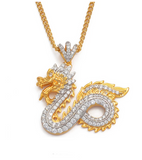 collier pendentif dragon asiatique original