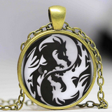 medaillon yin yang dragon