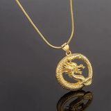 pendentif or dragon asiatique