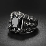 bague homme dragon acier