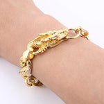 bracelet dragon en or pour le poignet