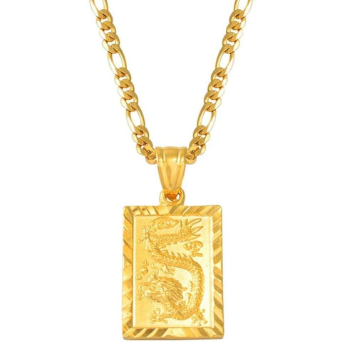 un collier en or modele dragon pour femme