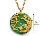 chaine et pendentif or avec dragon