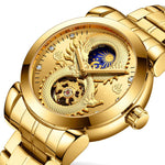 une montre or dragon chinois